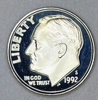1992-S Proof Silver Roosevelt Dime 90% .900 San Francisco Mint