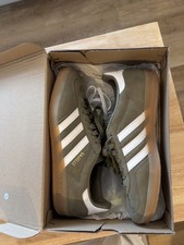 Adidas Gazelle Indoor Trainers - Olive Strata White Gold Metallic UK 10