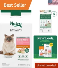 5 lb Wholesome Essentials Dry Cat Food: Chicken, Rice & Peas for Immune Support