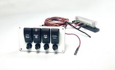 Boat Switch Panel, 4 Switch, Marine, 5 3/4in x 3 1/4in, NEW