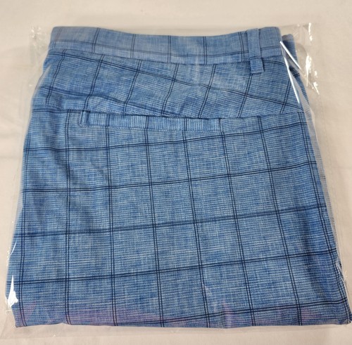 PGA Tour Men’s Flat Front Golf Shorts Size 38 Blue Plaid - Picture 10 of 10