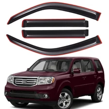 In-Channel Window Vent Visors Rain Guards Deflectors For 2009-2015 Honda Pilot 