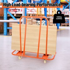 Drywall Sheet Cart Plasterboard Trolley W/ 4 Silent Swivel Wheels Steel 2200lbs