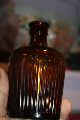 Antique, 4 5/8'', Amber, Not To Be Taken, Poison Bottle, Item # A