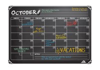 Flat Harmony Magnetic Chalkboard Calendar (12x17) - Extra-large Dry Erase Mo... Flat Harmony Magnetic Chalkboard Calendar (12x17) - Extra-large Dry Erase Mo...