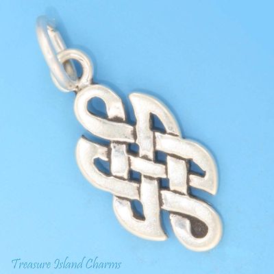 Celtic Endless Knot 925 Solid Sterling Sterling Silver Charm MADE IN ...