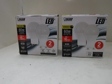 2-Pk Of 2 Each Feit LED Plug-In Bulb A19 GU24 Base 60W Dimmable 800 Lumens