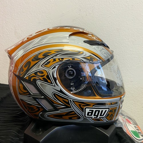 AGV Stealth Razor Full Face Street Motorcycle Helmet Gold/Grey XSmall  *DISPLAY* | eBay
