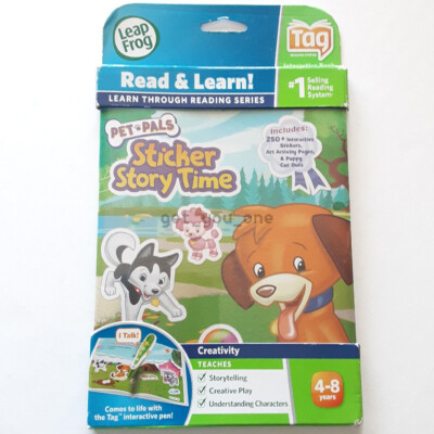 NEW LeapFrog LeapReader TAG Book: Pet Pals Sticker Story Time