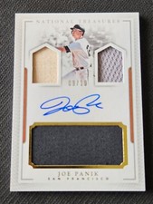 2016 PANINI NATIONAL TREASURES JOE PANIK PCS-JP #ed 8/10 BAT JERSEY AUTO