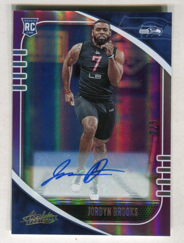 2020 Absolute Signature Rookies Purple Rain #163 Jordyn Brooks 2/5