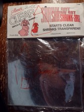 Sealed Pkg Clear Baking Shrink-Art Plastic Film 8.25" x 10.75", 6 Sheets READ