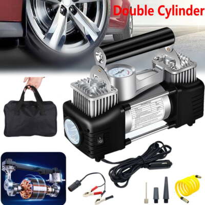 HEAVY DUTY 12V Portable Car Air Compressor Tire Inflator Auto Tyre Pump 60L/MIN