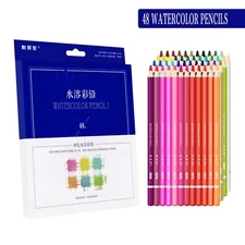 XDT Art Supplies 48 Colors Soft Watercolor Pencils Value Pack