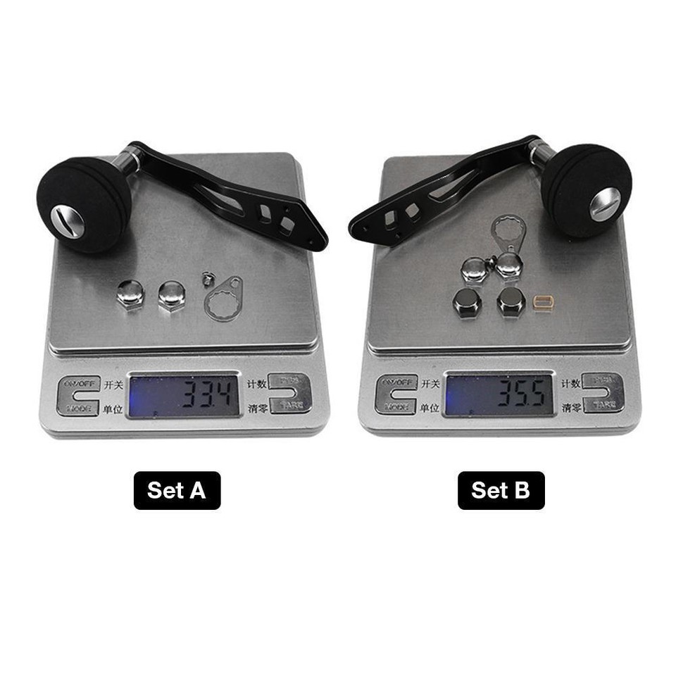 PATIKIL 3-Pack Baitcasting Reel Power Handles - Metal With EVA Knobs, Replacement Handle For Fishing Reels
