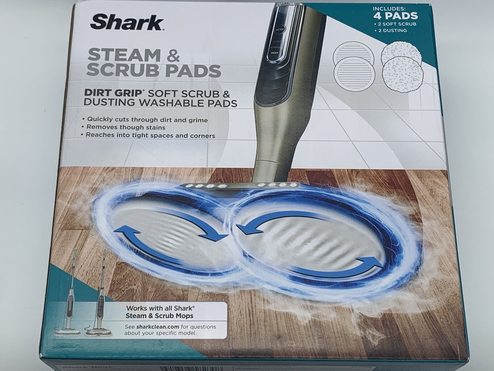 Shark Steam and Scrub Dirt Grip Soft Scrub and Dusting 4Piece Washable