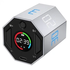 Digital Cube Timer Square Study Kitchen Eight-sided Visual Magnetic Timer Alarm