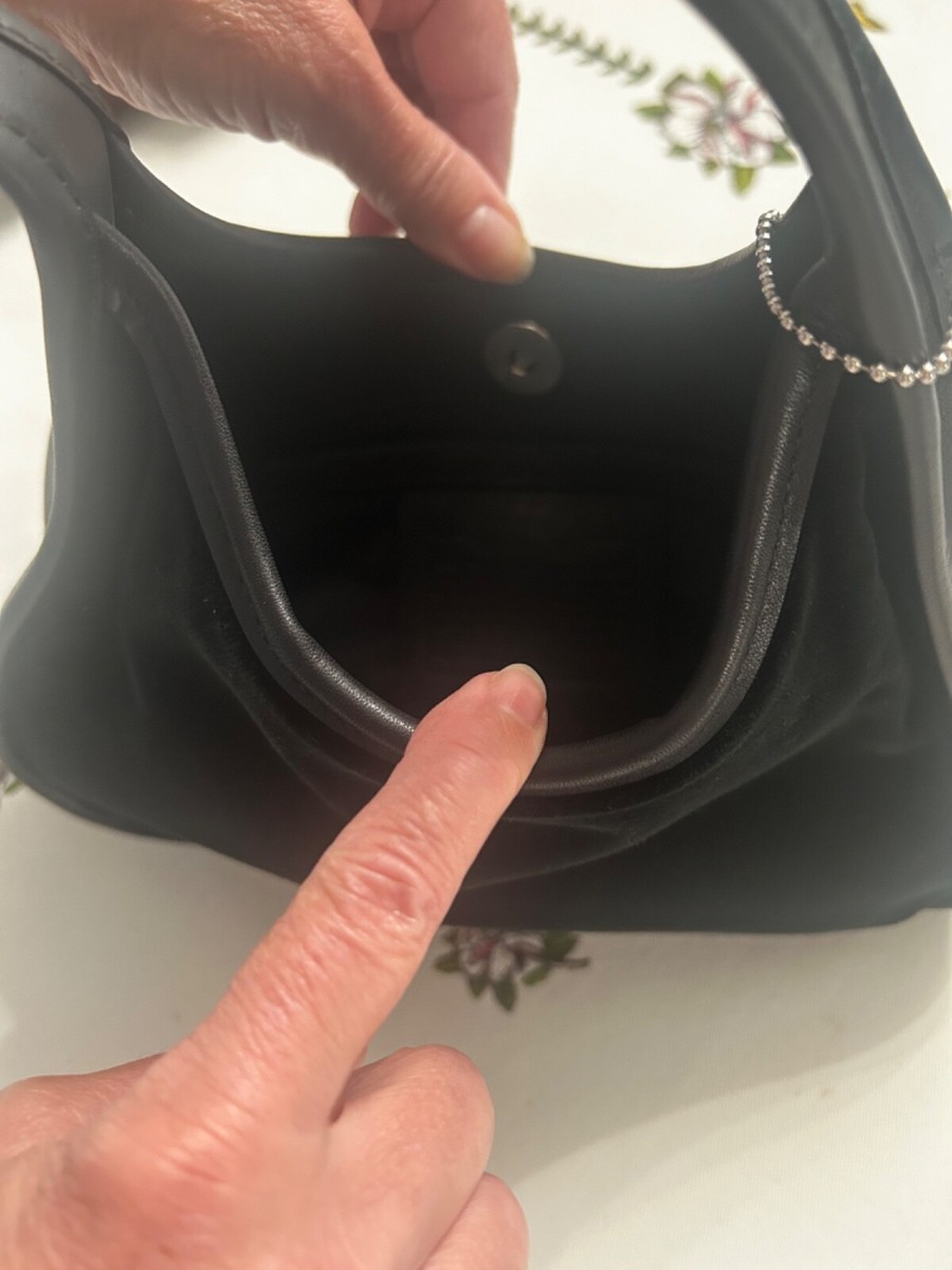 Coach Small Black Velvet and Leather Handbag Style No. J7X-6101 | eBay