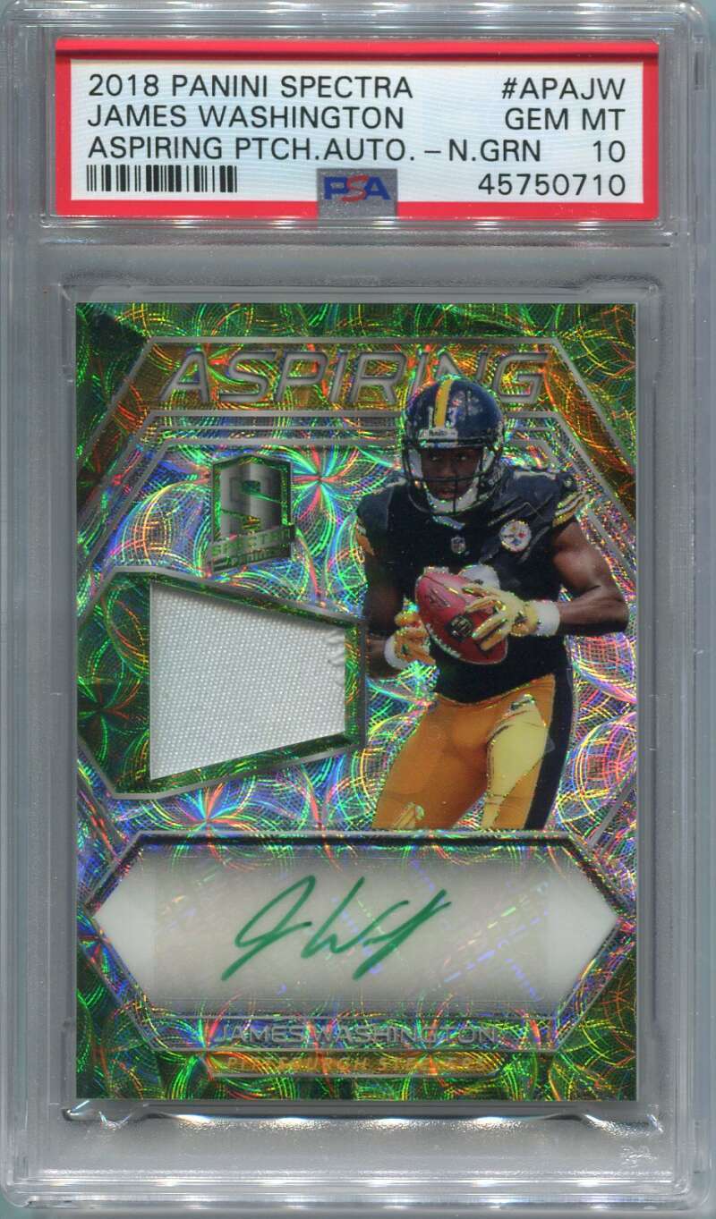 James Washington Panini Spectra Aspiring Patch Autograph #APAJW Base