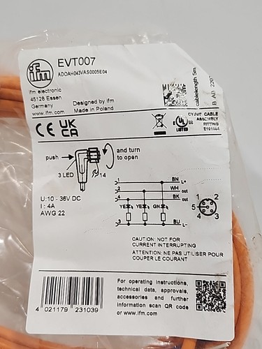 IFM EFFECTOR EVT007 ADOAH043VAS0005E04 10-36VDC - Bild 2 von 4