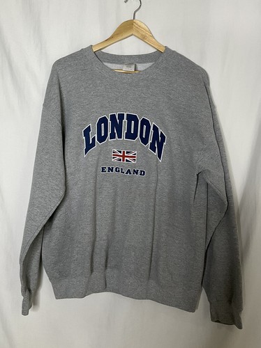 London England Crewneck Sweatshirt Men’s Size L Gray