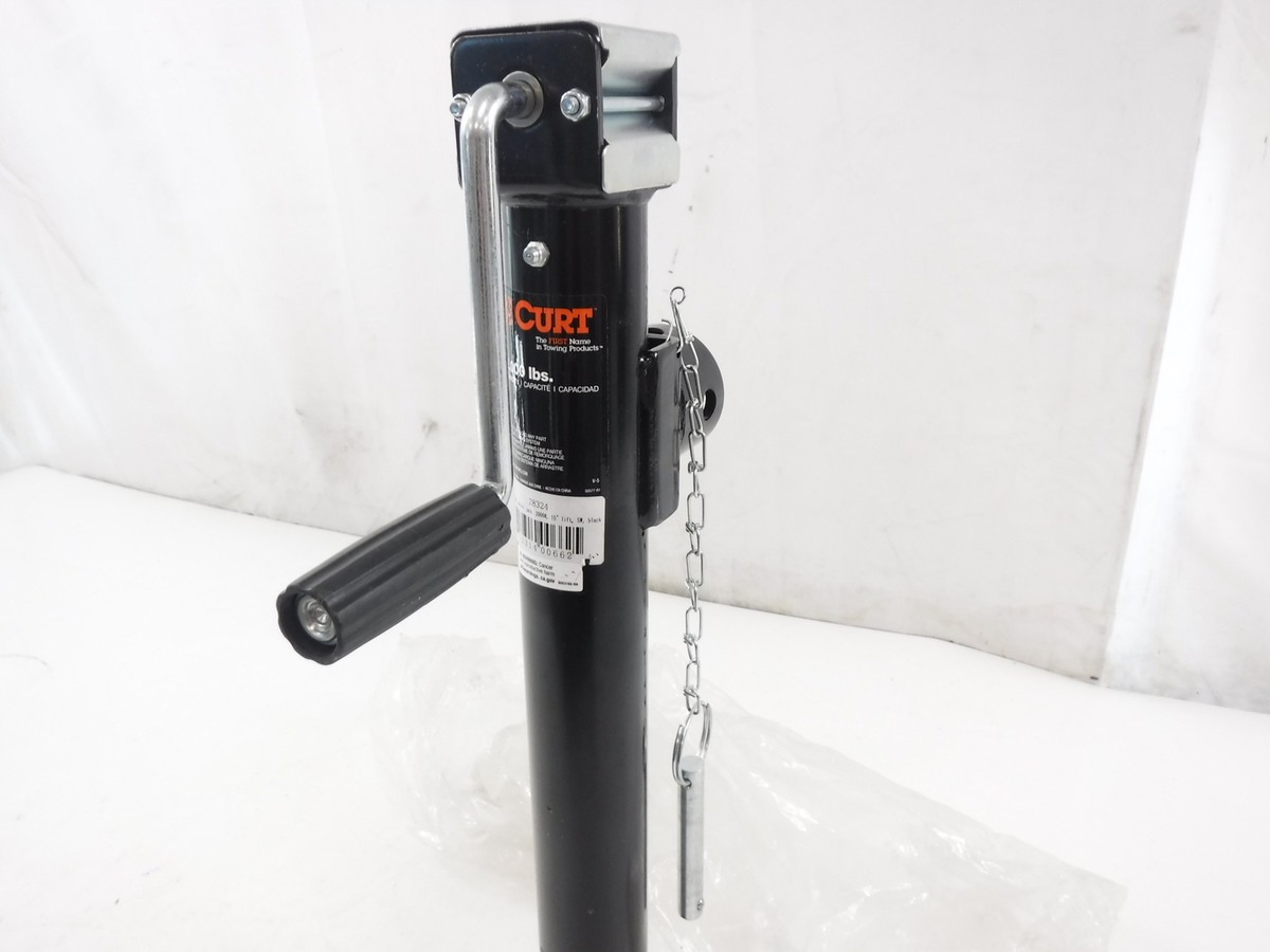 Curt 28324 Side Wind 2000 Lbs Pipe Mount Swivel Jack Camper Trailer RV