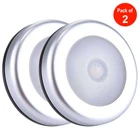 LED Wireless Motion Sensor Night Light Wall Cabinet Closet Stair Lamp - pack 2