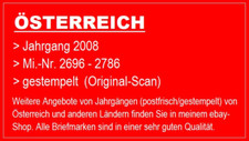 &Ouml;sterreich Jahrgang 2008 gestempelt - Mi.-Nr. 2696 - 2786 - siehe Bilder