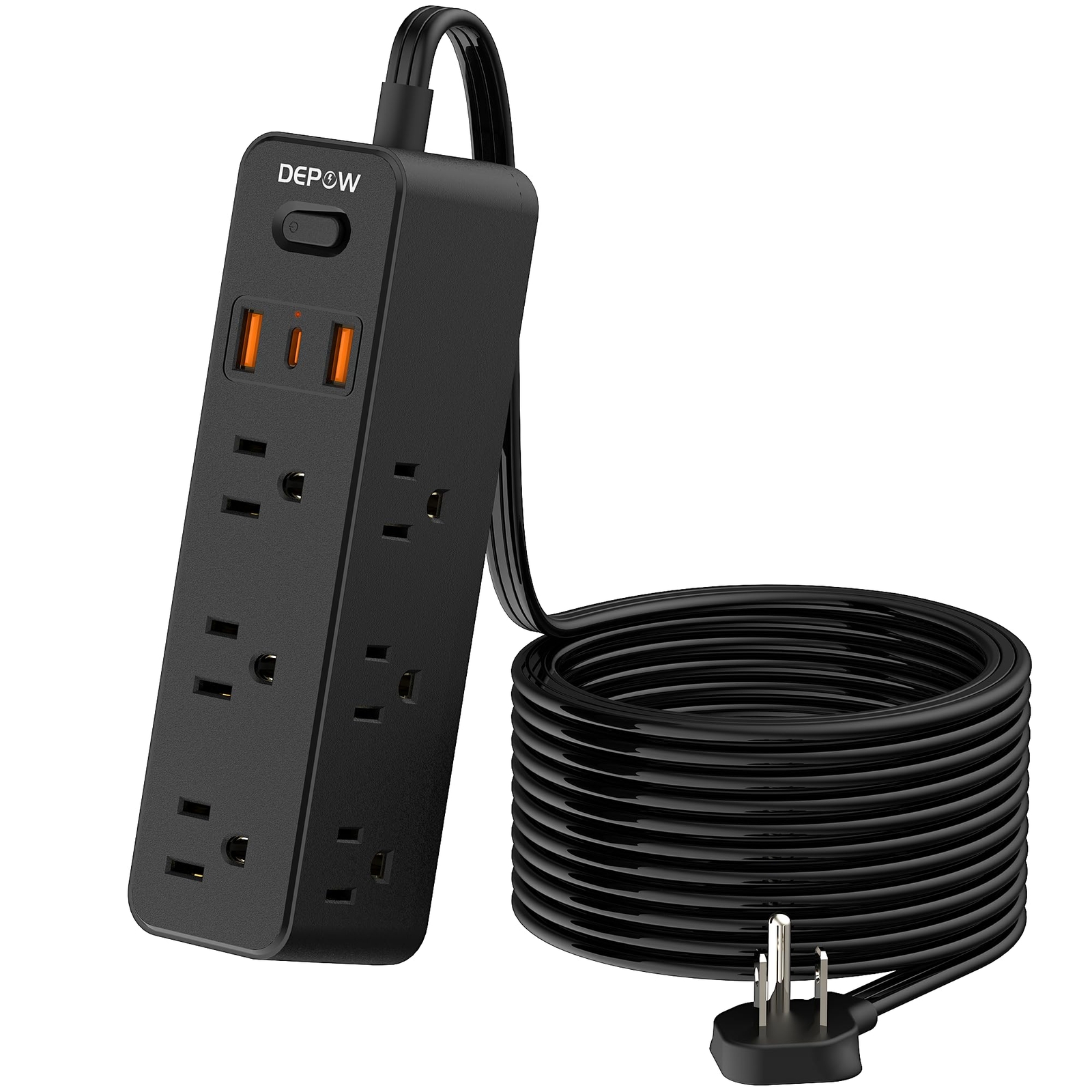 Power Strip Surge Protector 10 FT Extension Cord with 9 AC Outlest1875W/15A 3...
