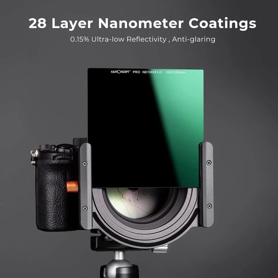 K&F Concept Square ND1000 100x 100mm ND Filter Neutral Density for Camera Lens - Image 3 of 4