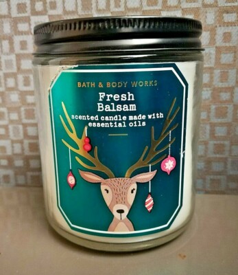 Fresh Balsam 7oz Single Wick Candle 25-45 Hr Burn Time Bath & and Body Works NIP