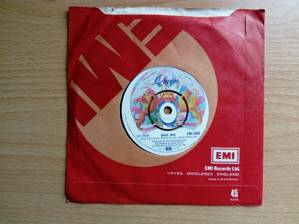 Queen Somebody To Love /White Man 2 Track Vinyl 7" Foto 2 de 2