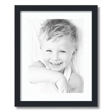 ArtToFrames Matted 16x20 Black Picture Frame with 2" Mat, 12x16 Opening 3926