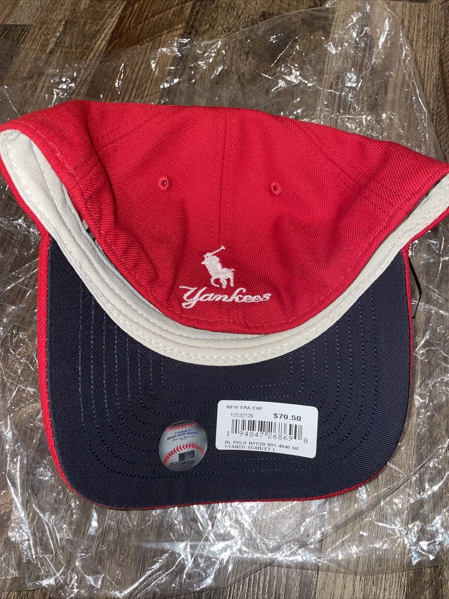 Polo by Ralph Lauren NEW ERA Yankees Cap Hat Men L Red 49FORTY | eBay