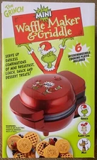 The Grinch Mini Waffle Maker & Griddle, 6 Interchangeable Plates