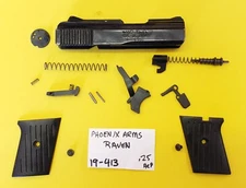 PHOENIX ARMS RAVEN BLUED SLIDE BLACK GRIPS GUN PARTS   ITEM #19-413