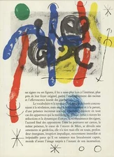 JOAN MIRO Abstract from DLM number 169 15" x 11" Lithograph 1967