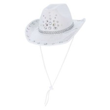 White Rhinestone Cowboy Hat Adult