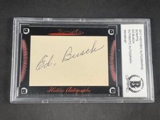 2017 HISTORIC AUTOGRAPHS BASEBALL ED BUSCH SCRIPTS AUTO PHILADELPHIA ATHLETICS
