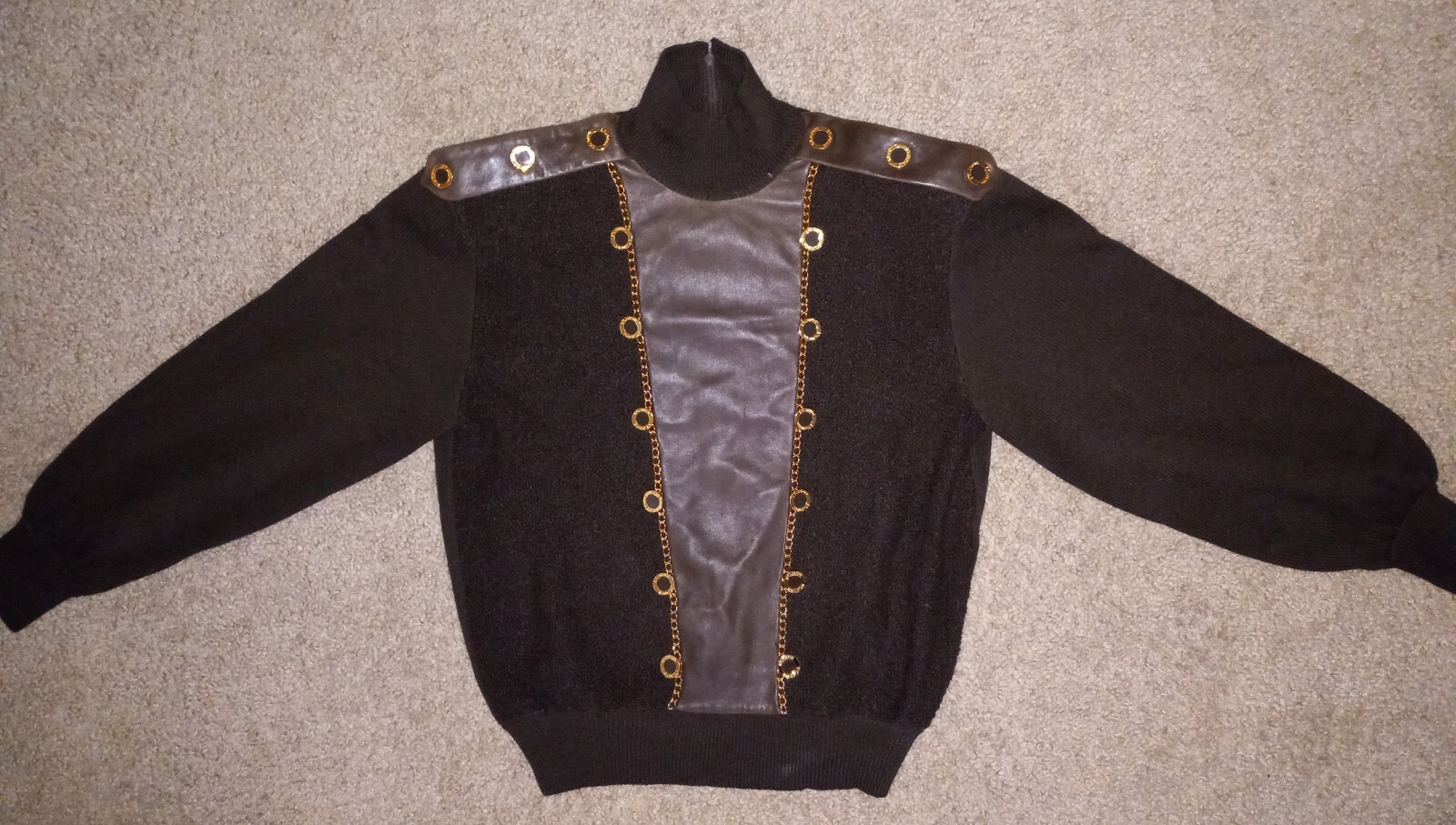 St. John Collection Pullover Leather Insert & Epa… - image 8