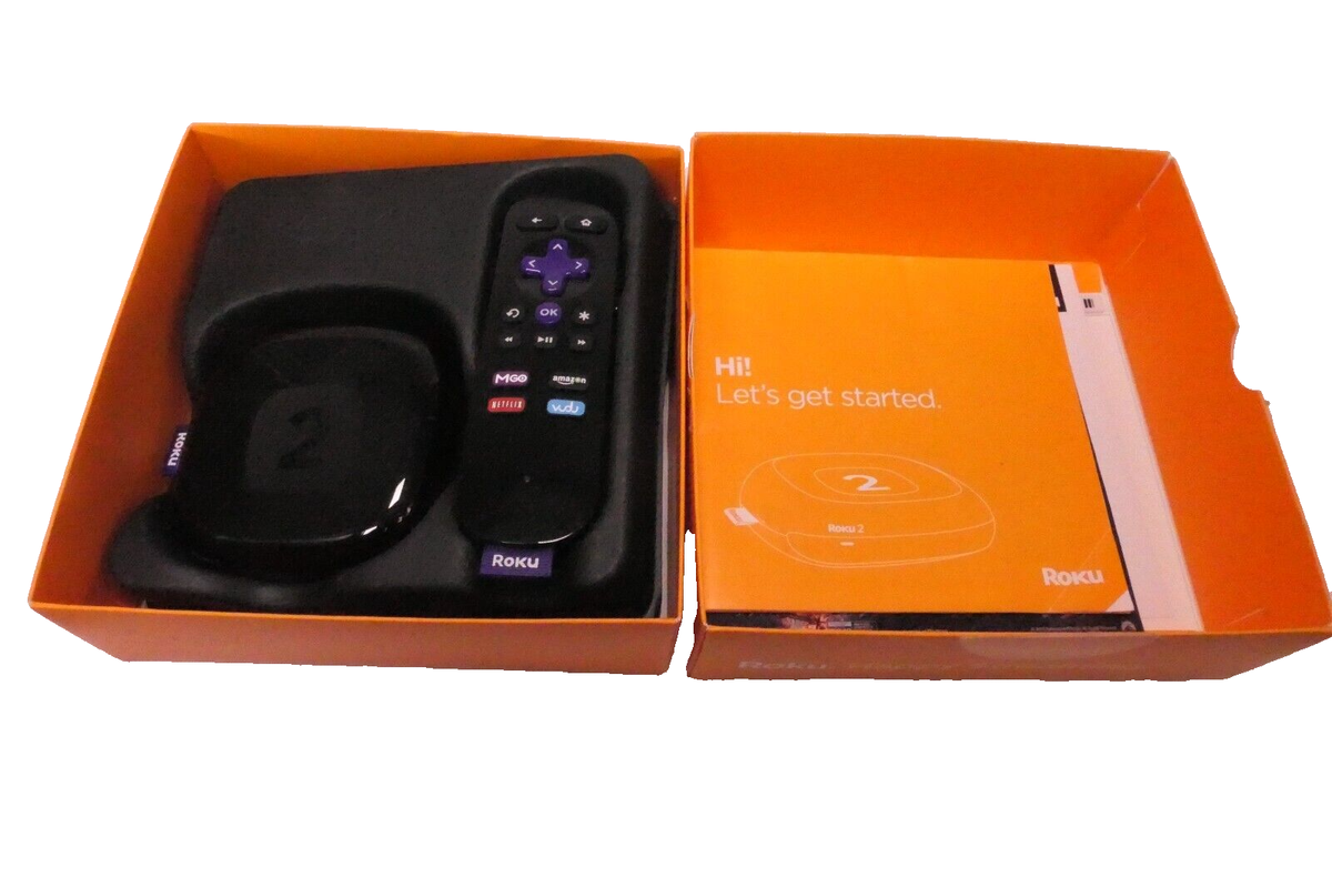 Roku 2 Media Streamer 2720X with Remote + Power Cable Roku 2 Media Streamer 2720X with Remote + Power Cable
