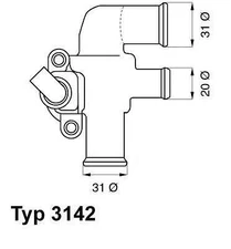 3142.90D WAHLER Thermostat, Coolant for SMART