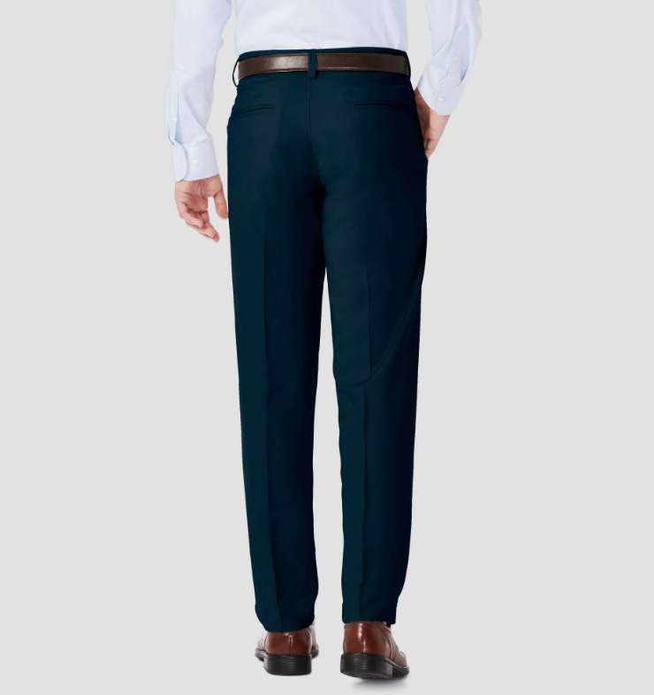 NWT Men's HAGGAR H26 Dress Pant Navy Straight Fit 40x30 Super Flex