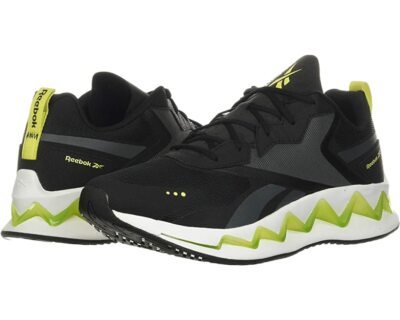 Reebok Zig Elusion Energy Men's Running Athletic Shoe Black/Green White Size 8