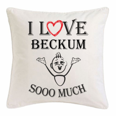 I Love Beckum KISSENBEZUG 40X40cm Ich Liebe Beckum Weiss 135958