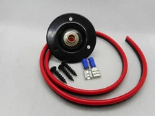 Speaker Cab Jack Plate w/Mntg Screws, 20" Of Wire,1/4" Rean Jack & 2 Terminals