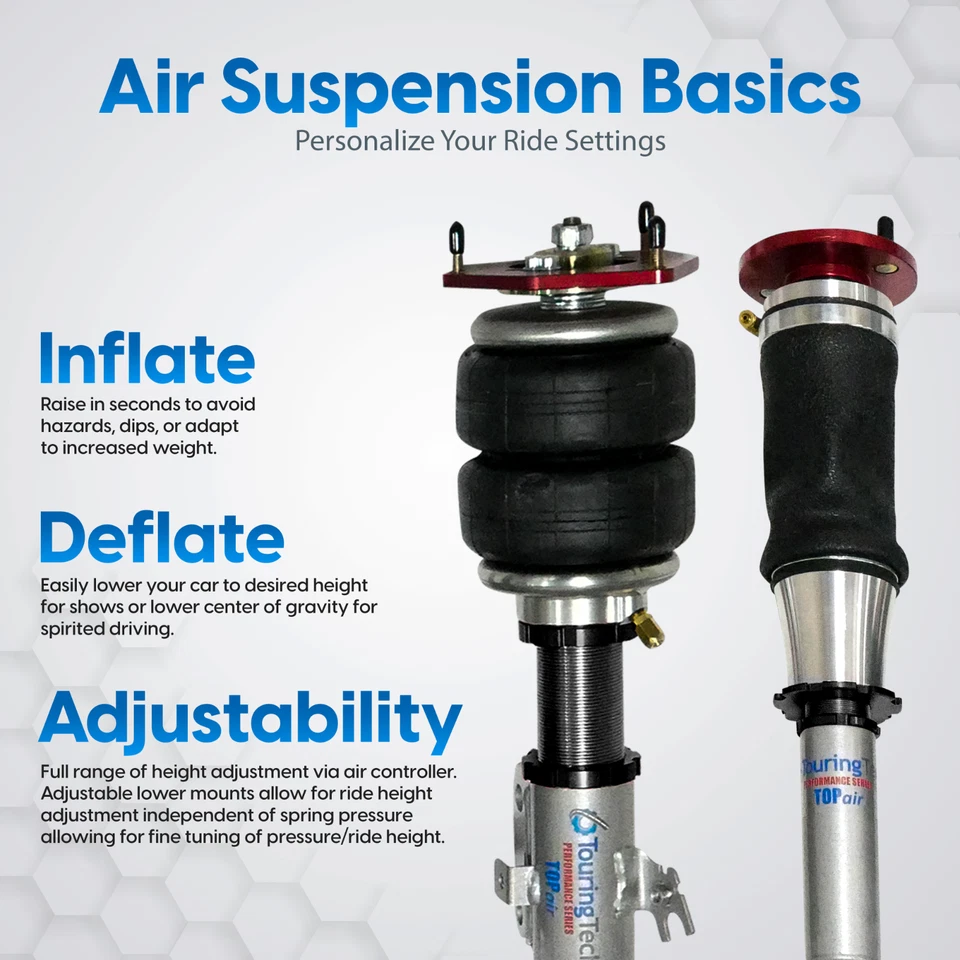 Suspensión de bolsa de aire TOPair Air Struts para 03-12 M35X / M45X / G35X / G37X / G25X (AWD Foto 4 de 4