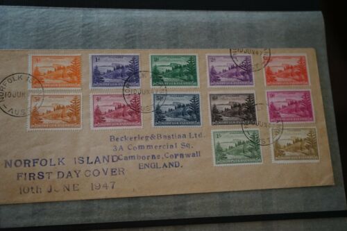 Norfolk Island First day cover June 10th 1947 stamp card collection & 2book set  - Picture 1 of 9