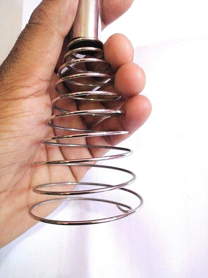 Frusta a spirale con bobina di filo in acciaio inossidabile sbattitore di lat... - Immagine 4 di 4