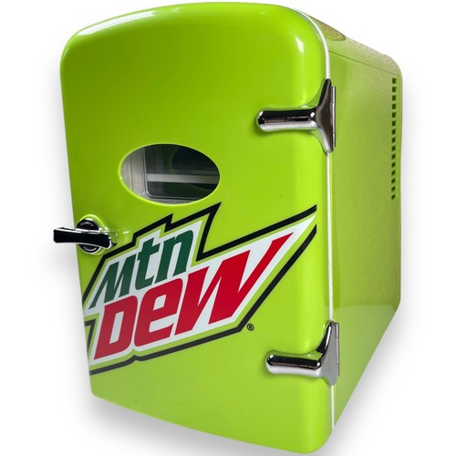 Mountain Dew MIS134MD-B Mini Portable Compact Personal Fridge Cooler 6 Can Cap - Picture 4 of 22